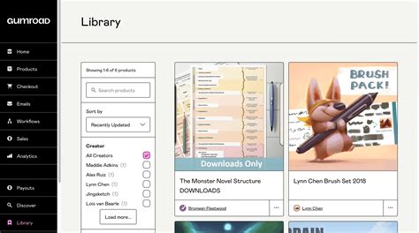 gumroad library archive.